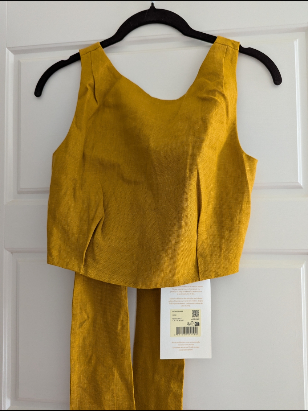 NWT Sezane Claire Top in Ochre